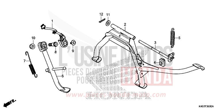 STAND for Forza 125 MAT CYNOS GRAY METALLIC (NH312) from 2015